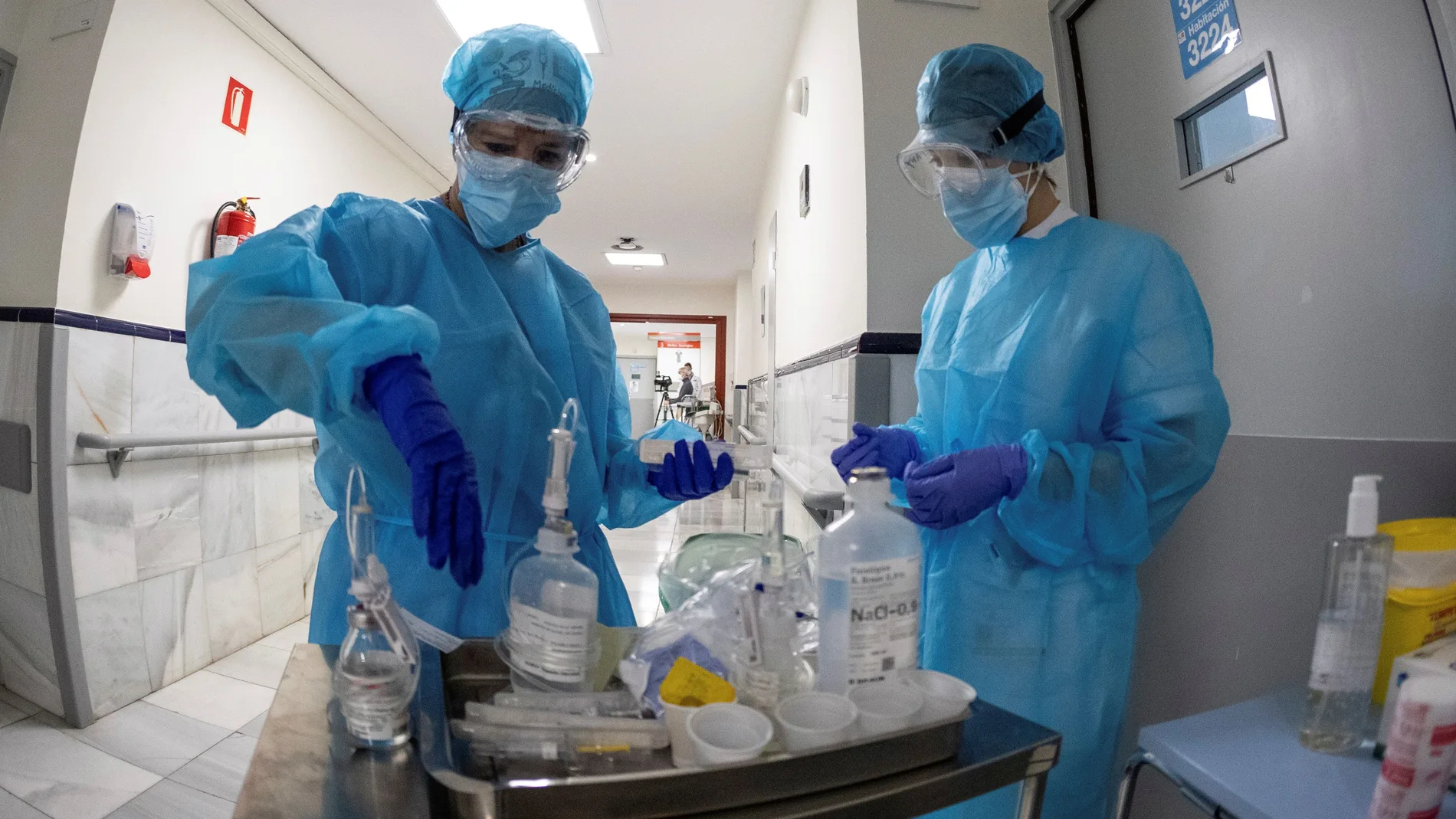 Personal sanitario en el hospital Gregorio Marañón de Madrid