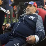 Diego Armando Maradona, en su última etapa como entrenador de Gimnasia.