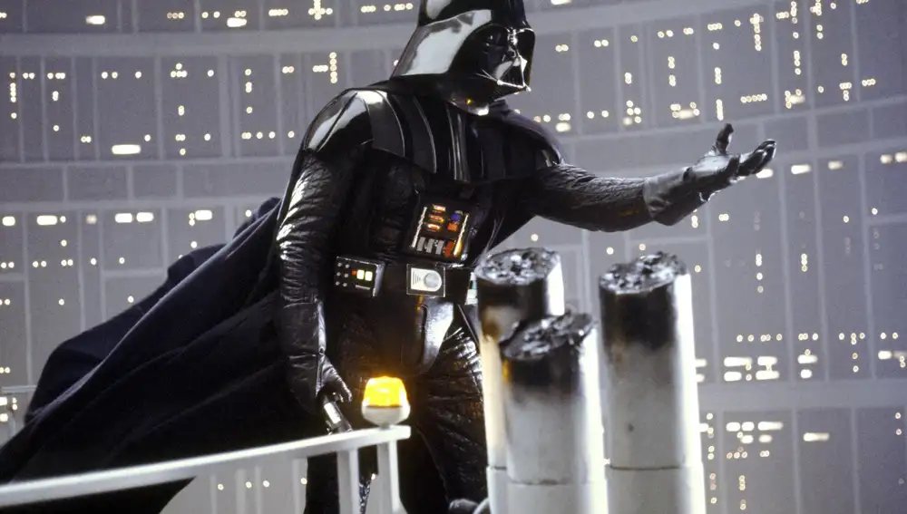 Darth Vader en el momento de soltar el mayor destripe de la historia de &quot;Star Wars&quot; en &quot;El imperio contraataca&quot;.