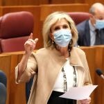 La consejera de Sanidad, Verónica Casado, interviene en las Cortes