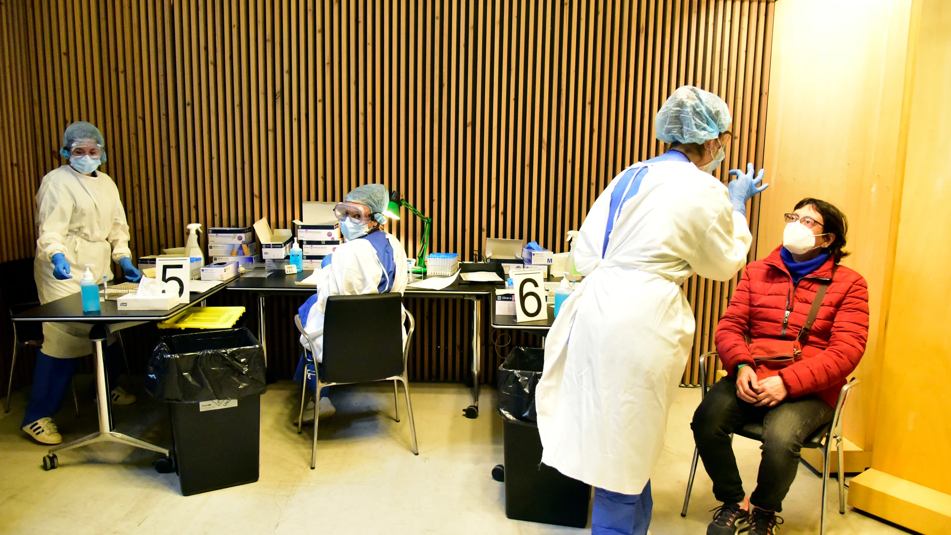 Realización de test en el Recinto Modernista del Hospital de Sant Pau de Barcelona, Catalunya (España), a 1 de diciembre de 2020.