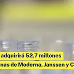 España aprueba la compra de 52 millones de vacunas de Moderna, Janssen y Curevac