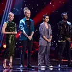 Los cuatro talents (de izda. a dcha., Johanna, Curricé, Paula y Kelly) competirán por ser la mejor voz de España