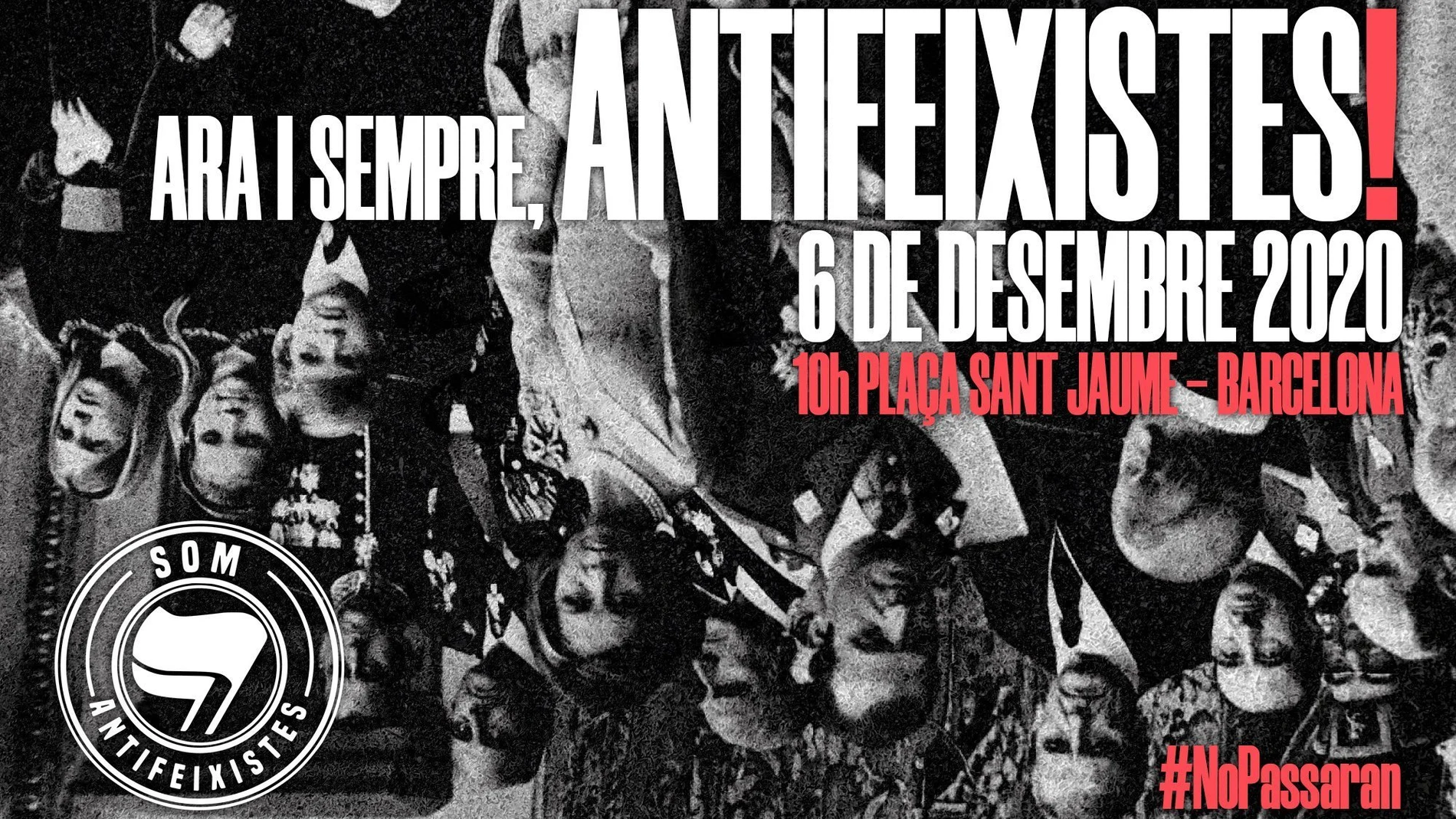 Cartel de los CDR para convocar una protesta contra Vox el 6 de diciembre