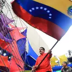 El presidente de Venezuela, Nicolás Maduro, en un acto de cierre de campaña de candidatos a diputados a la Asamblea Nacional ayer en Caracas