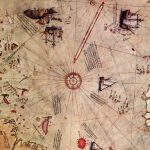 Como en el océano, para navegar en el mundo de los números hace falta un mapa. En la imagen, un fragmento de un mapa del geógrafo otomano Piri Reis, del año 1513. En él se muestra el Atlántico Norte, con la costa americana a la izquierda y las costas europea y africana a la derecha.