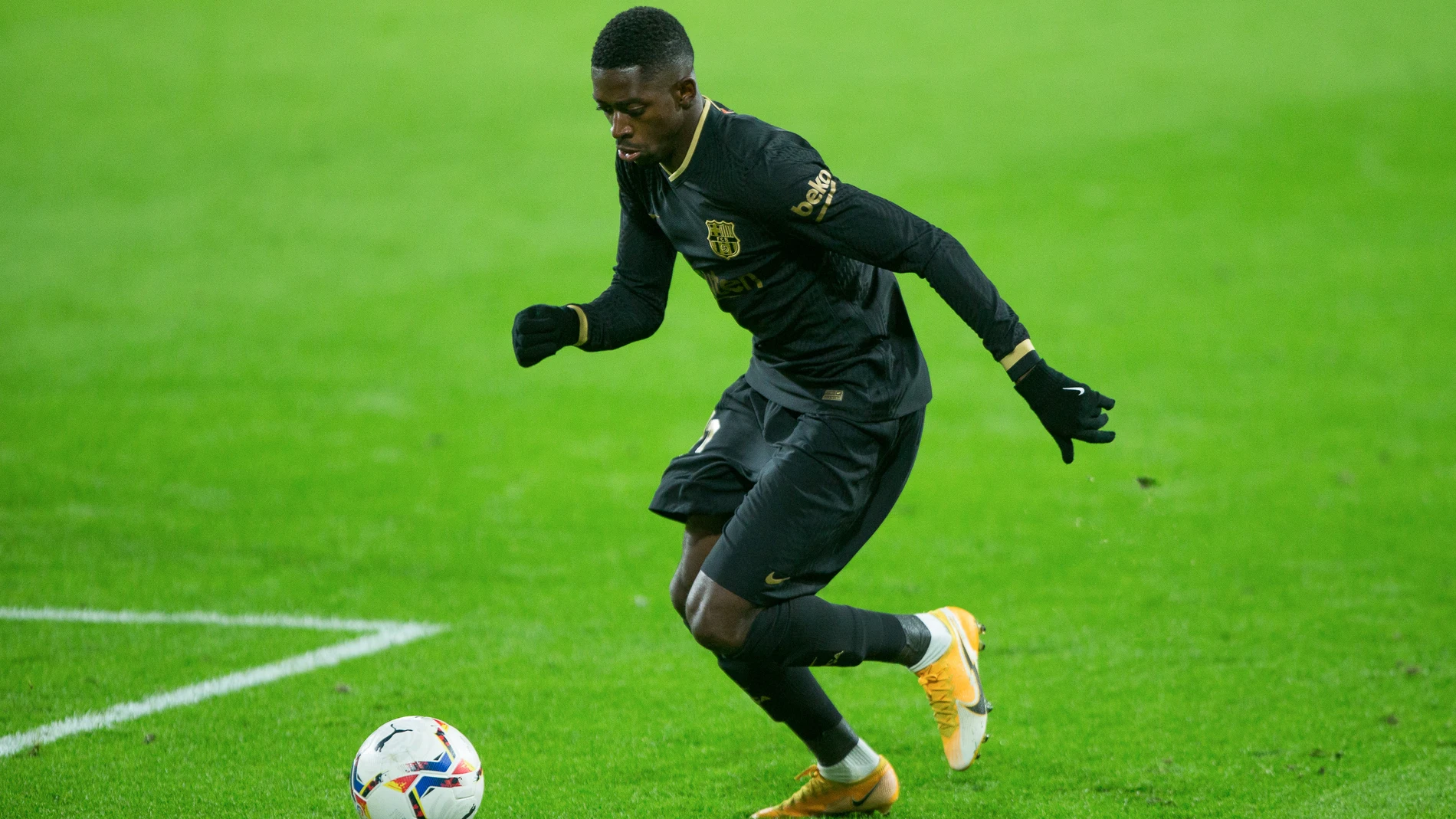 Ousmane Dembele, durante el encuentro ante el Cádiz