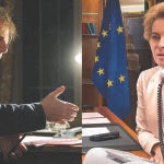 Boris Johnson y Ursula von der Leyen