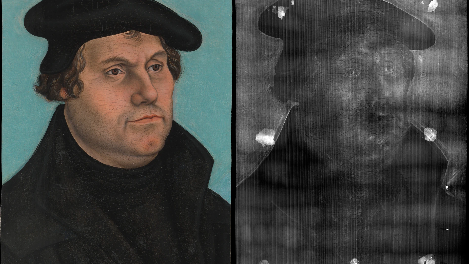 Martín Lutero inmortalizado por el pintor Lucas Cranach «el viejo», quien también le cedió sus prensas para difundir sus tesis