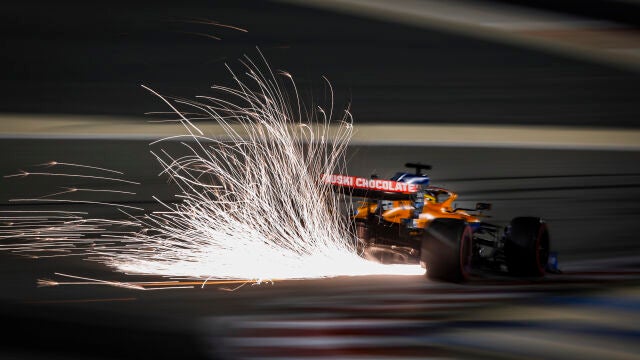 Carlos Sainz, durante el GP de Sakhir, en Bahrein, el penúltimo que disputará con McLaren