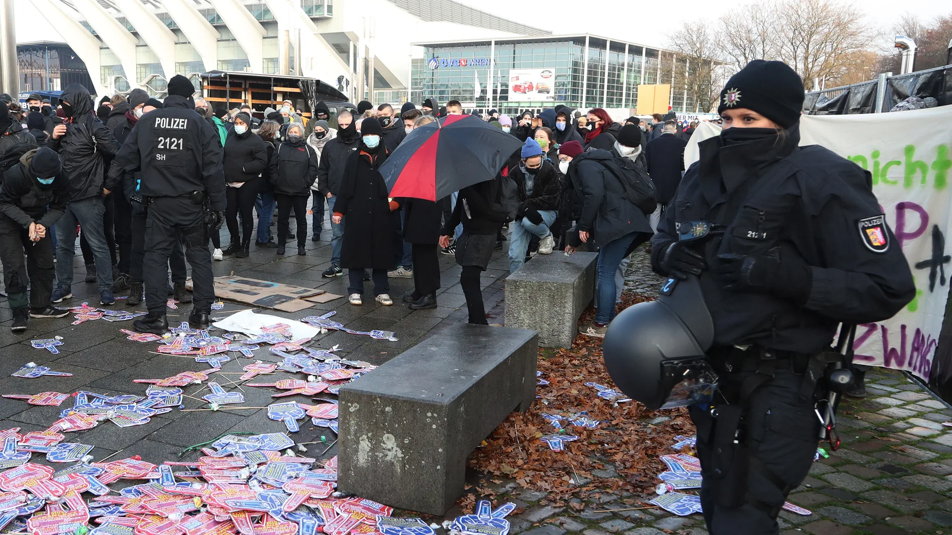Manifestación en Bremen contra las medidas del Gobierno para luchar contra el coronavirus