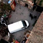 Imagen aérea del momento de la detención del fugitivo