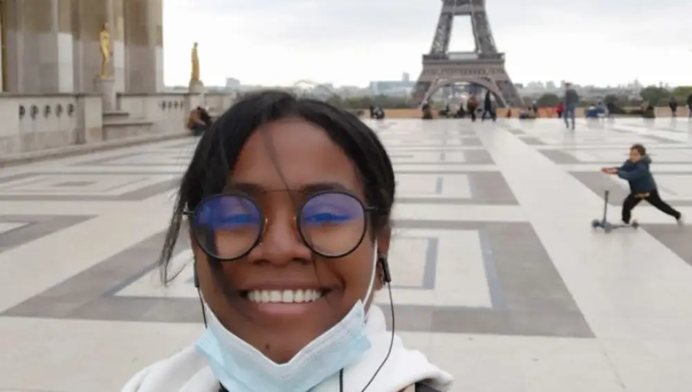 Un selfie de Glass Marcano en París