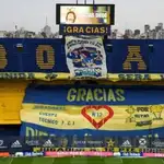 Grada de Boca en homenaje a Maradona