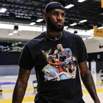 Camiseta de LeBron James en homenaje a Kobe Bryant y su hija Gianna.