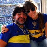 Diego Maradona y su hija Dalma.