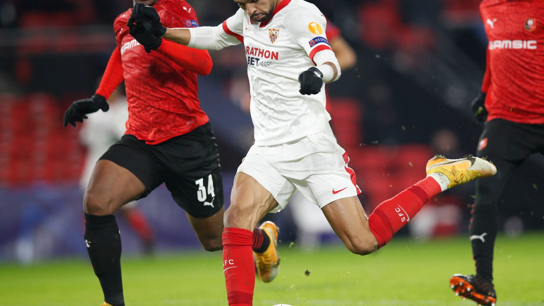 RYoussef En-Nesyri, autor de dos goles en la Liga de Campeones