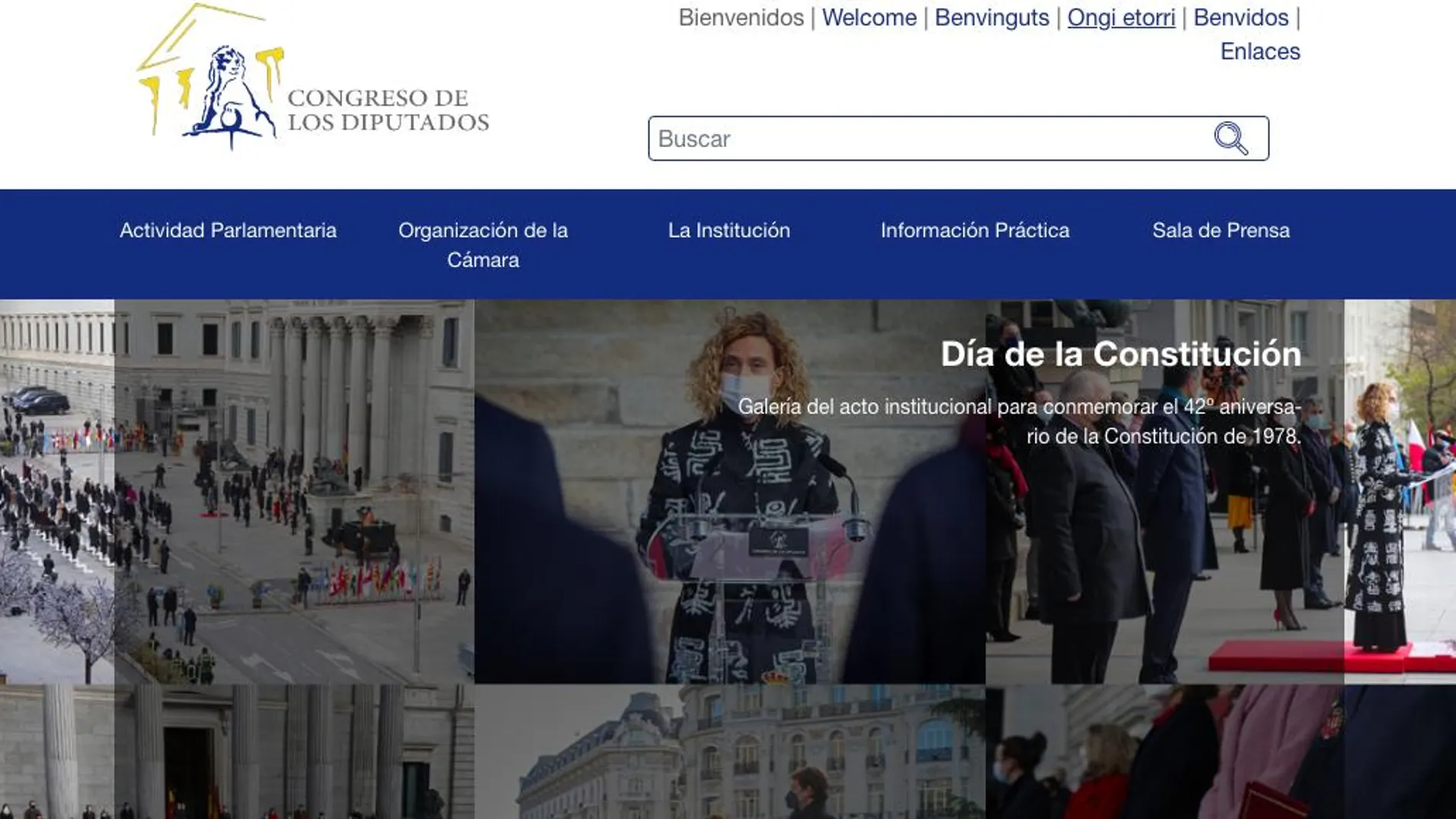 Nuevo aspecto del Portal del Congreso