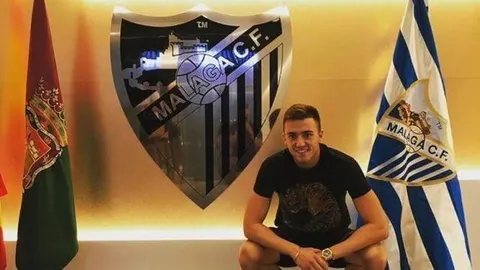 Xavi Cendillo durante su etapa como jugador del Málaga.