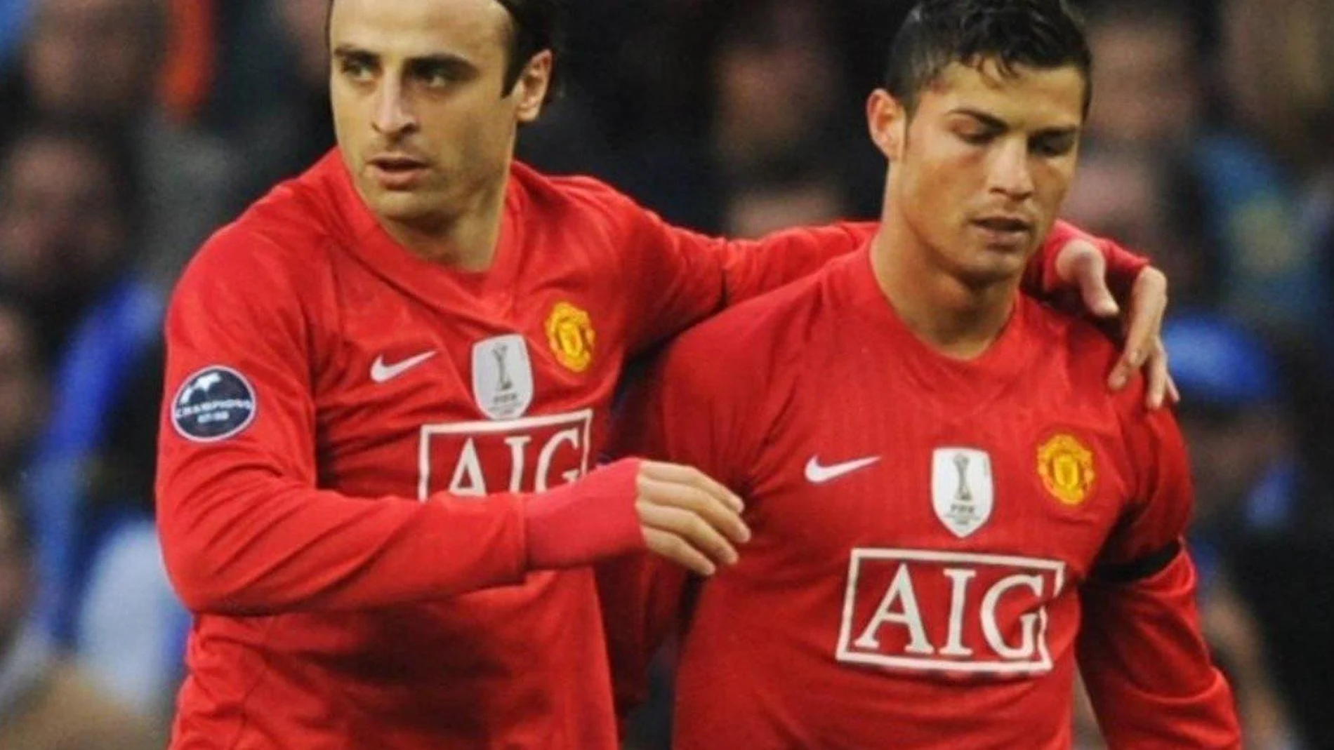 Berbatov y Cristiano, en su etapa en el Manchester United