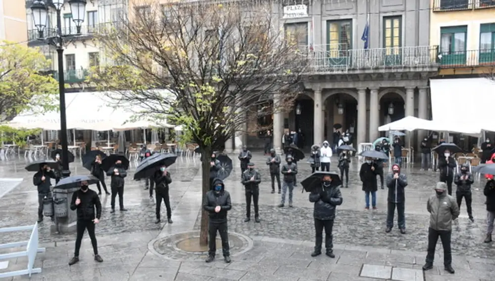 Protesta del sector cultural en Segovia