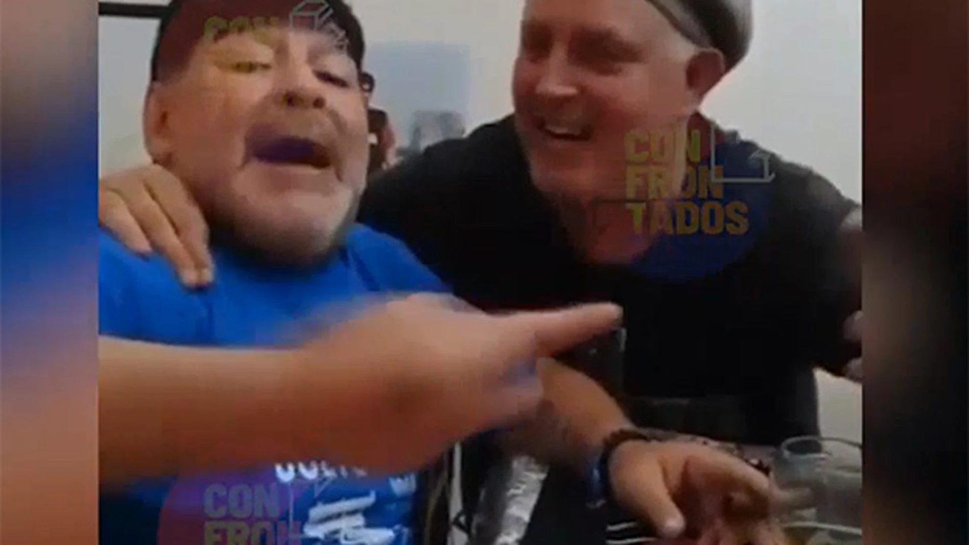 Diego Armando Maradona, en el vídeo difundido por una televisión argentina.