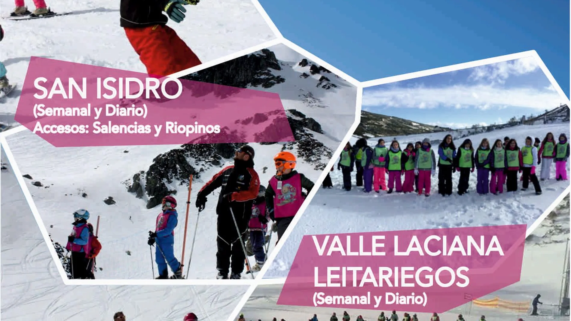 Cartel de la campaña de nieve para los escolares de la Diputación de León