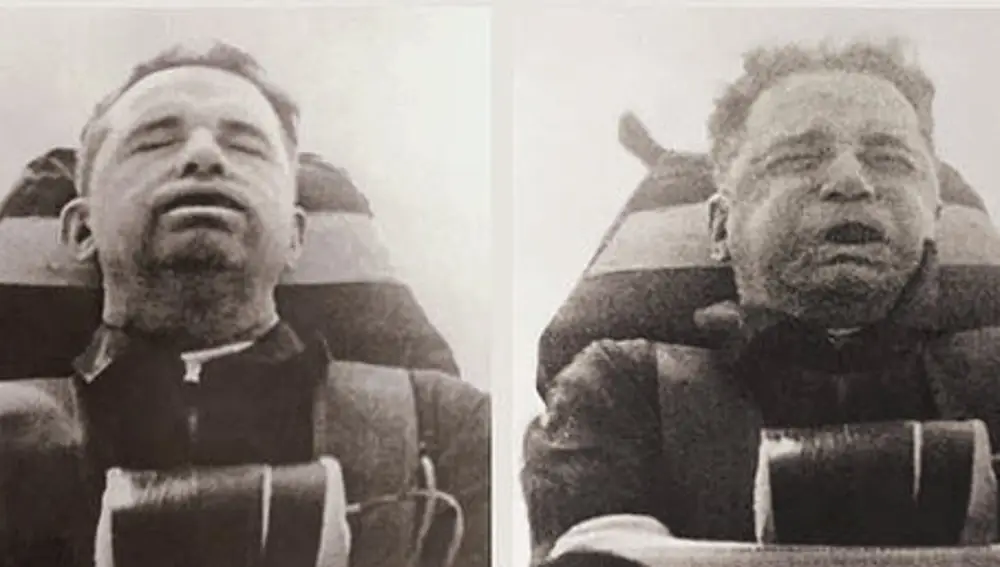 John Stapp durante una de sus pruebas de desaceleración