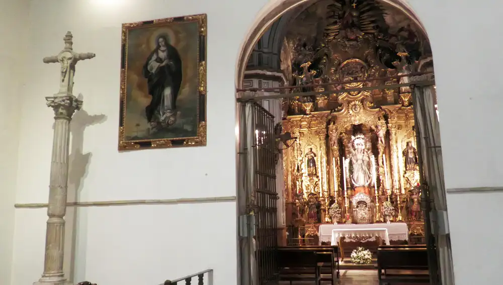 Vista del cuadro de la Inmaculada de Murillo que se puede ver en la iglesia de San Vicente Mártir de Sevilla