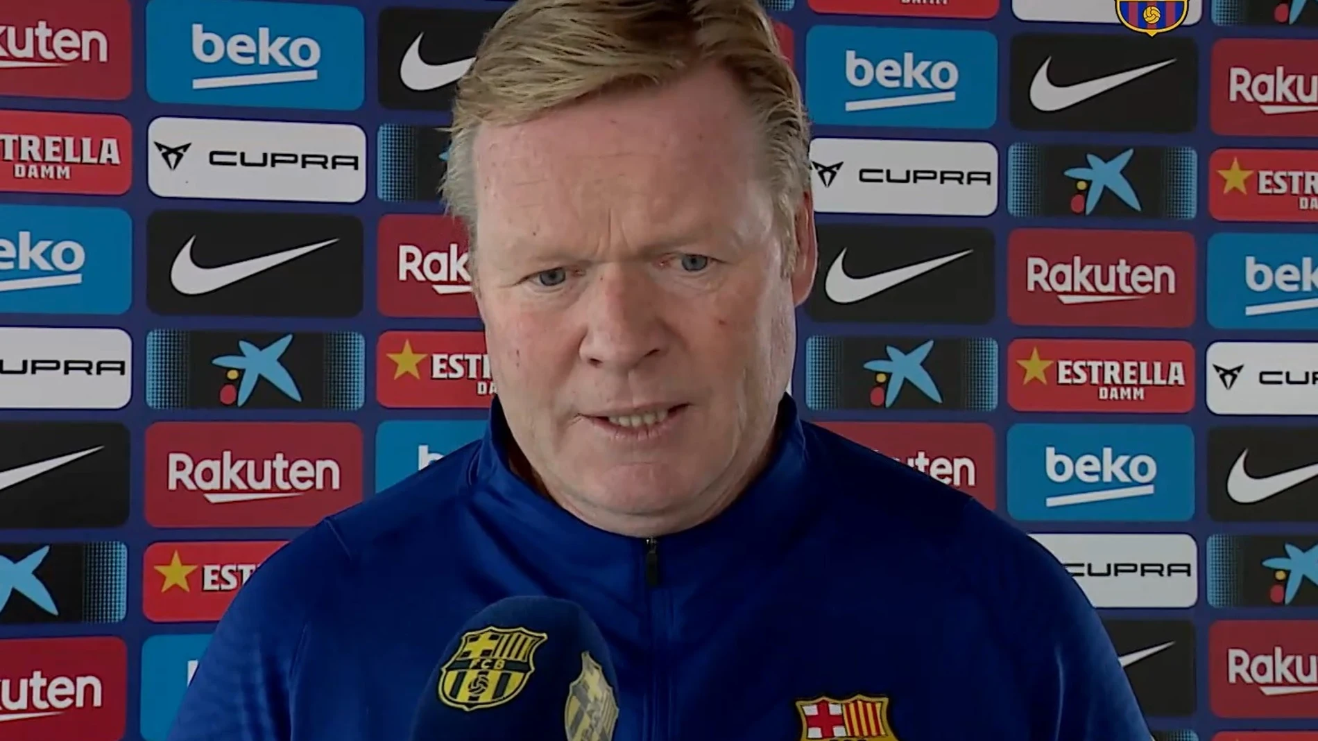 El entrenador del FC Barcelona, Ronald Koeman