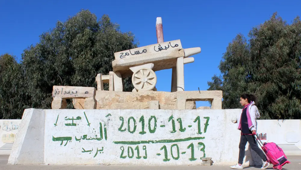 Monumento en recuerdo a Mohamed Bouazizi