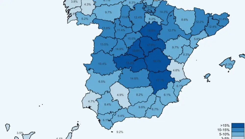 Seroprevalencia acumulada tras los cuatro estudios realizados, con Castilla-La Mancha en cabeza junto con MadridMINISTERIO DE SANIDAD15/12/2020