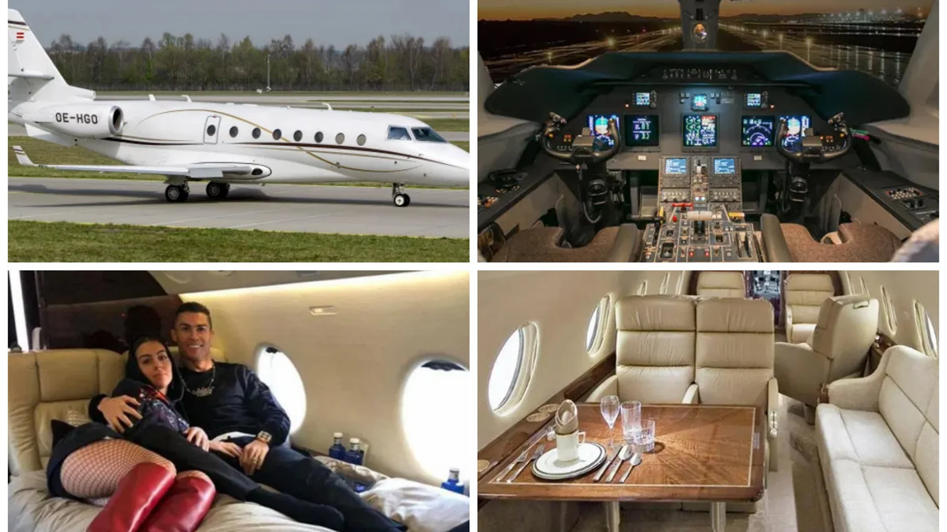 El lujoso avión privado de Cristiano Ronaldo: una “rareza” de 22 millones  de euros