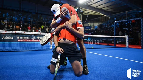 Fernando Belasteguín y Agustín Tapia, tras la victoria en el Master Final