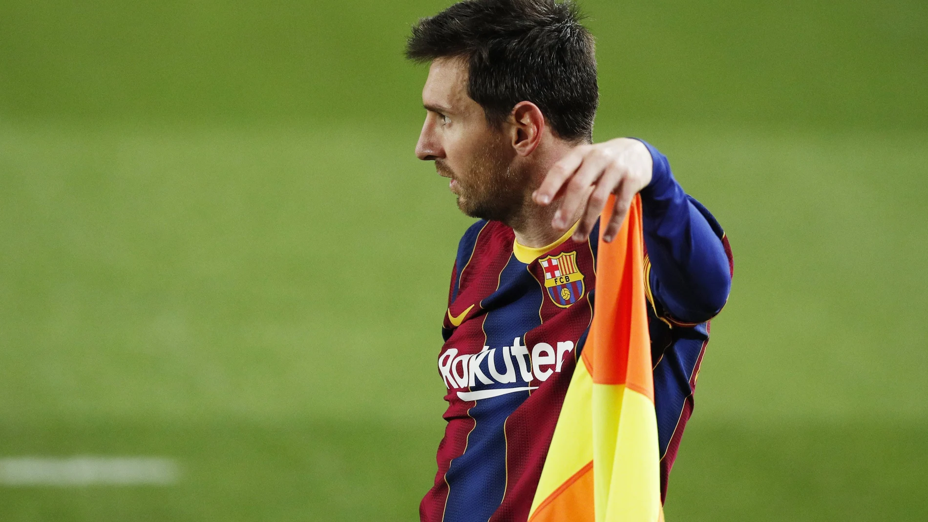 Messi, en el partido ante la Real Sociedad