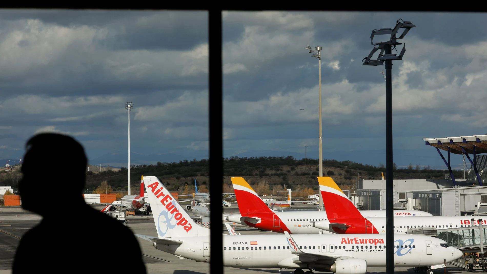 Aviones de Iberia y Air Europa en el aeropuerto de Barajas