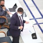 López Miras, durante su intervención en la Asamblea Regional