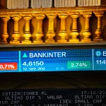 Valores del Ibex 35 en la bolsa de Madrid (España), a 17 de diciembre de 2020