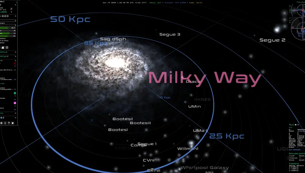 Estrellas más lejanas respecto nuestra galaxia, recogidas por Gaia Sky