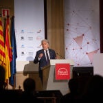 El presidente de Foment, Josep Sánchez Llibre, durante la Entrega de las Medallas de Honor 2020 y de los XIII Premios Carles Ferrer Salat, en Barcelona.