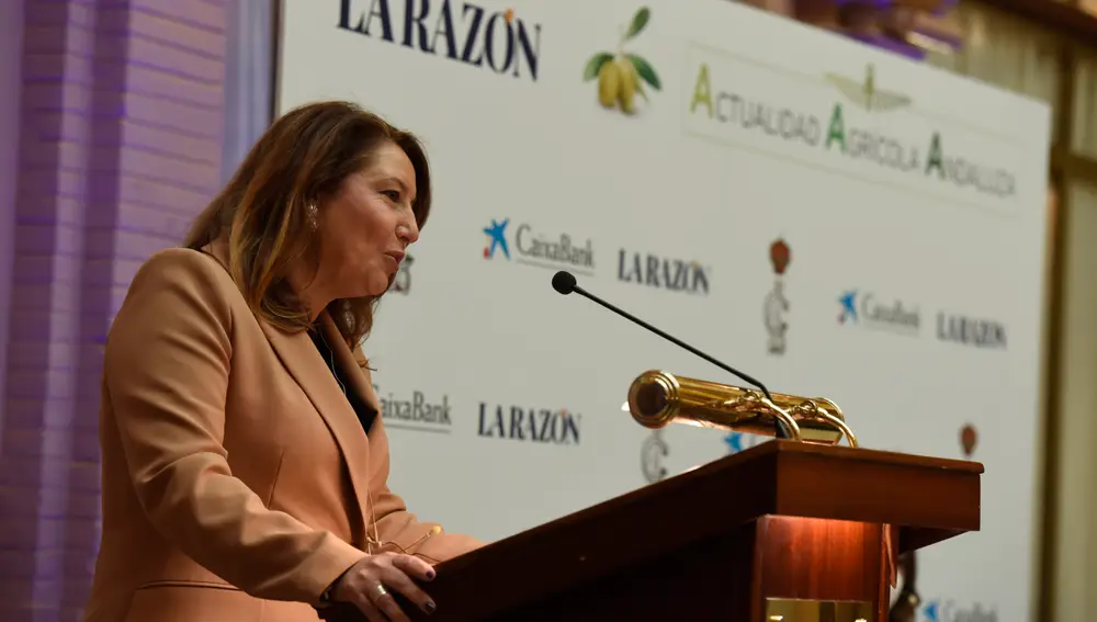 La consejera de Agricultura, Ganadería, Pesca y Desarrollo Sostenible de la Junta de Andalucía, Carmen Crespo, al inicio del acto
