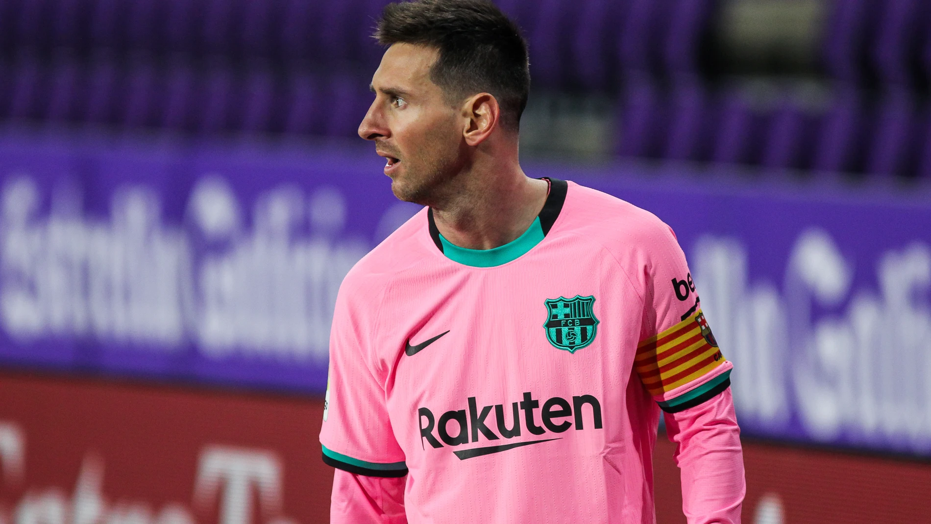 Lionel Messi of FC Barcelona during La Liga football match played between Real Valladolid and FC Barcelona at Jose Zorrilla stadium on December 22, 2020 in Valladolid, Spain.AFP7 22/12/2020 ONLY FOR USE IN SPAIN