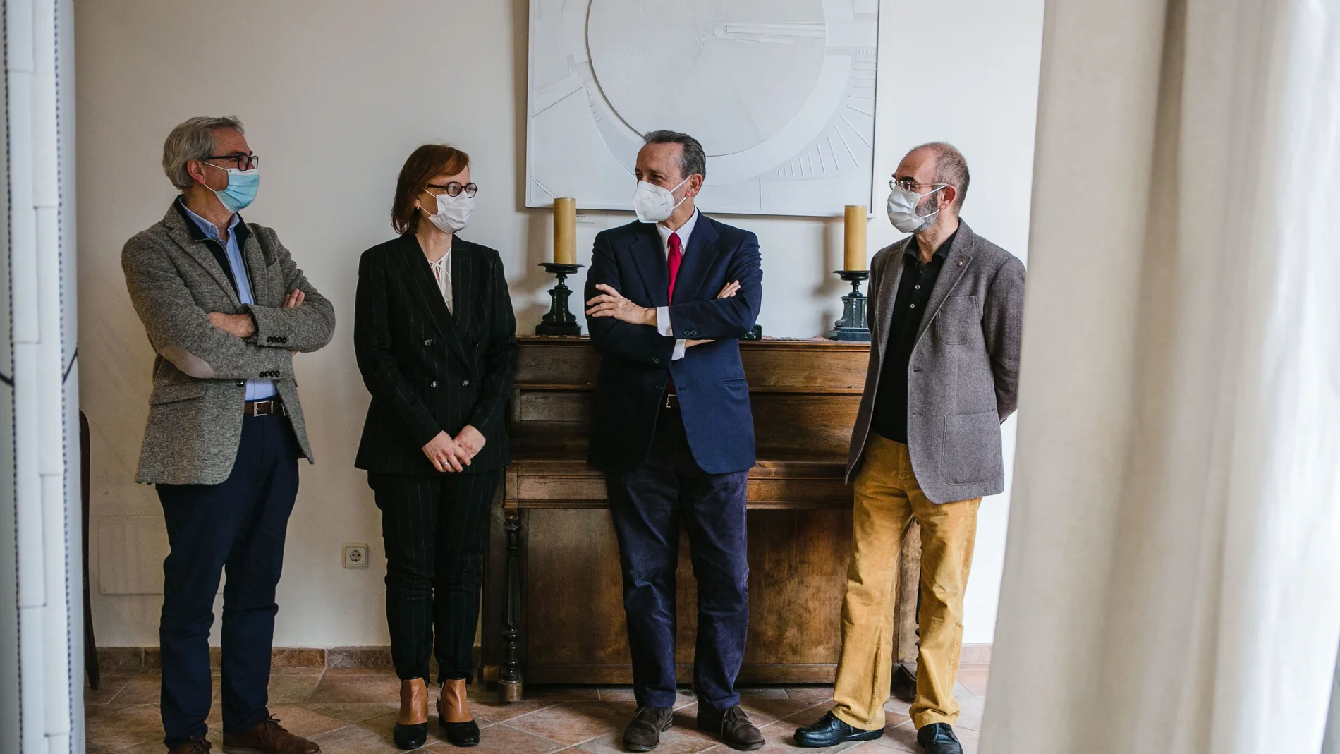 José María García Hernández, Graziella Fantini, José María Rodríguez Ponga y José Angel González Saínz presentan la programación