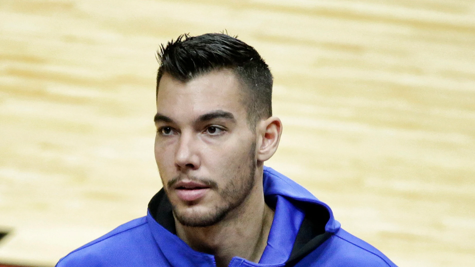 Willy, antes del arranque del partido en Miami ante los Heat