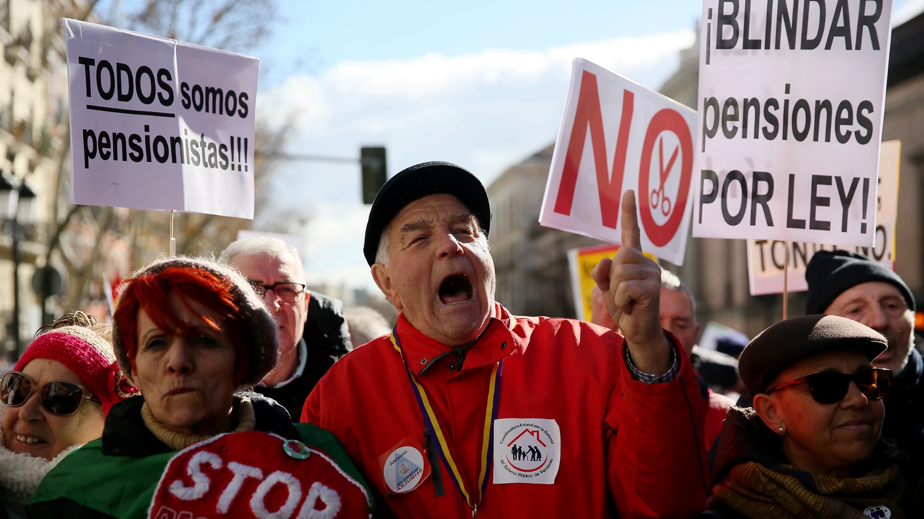 Manifestación de pensionistas en Madrid