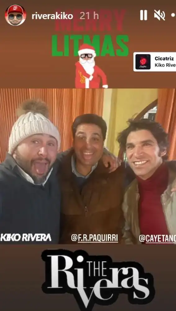Kiko Rivera celebrando la Nochebuena junto a Fran y Cayetano Rivera
