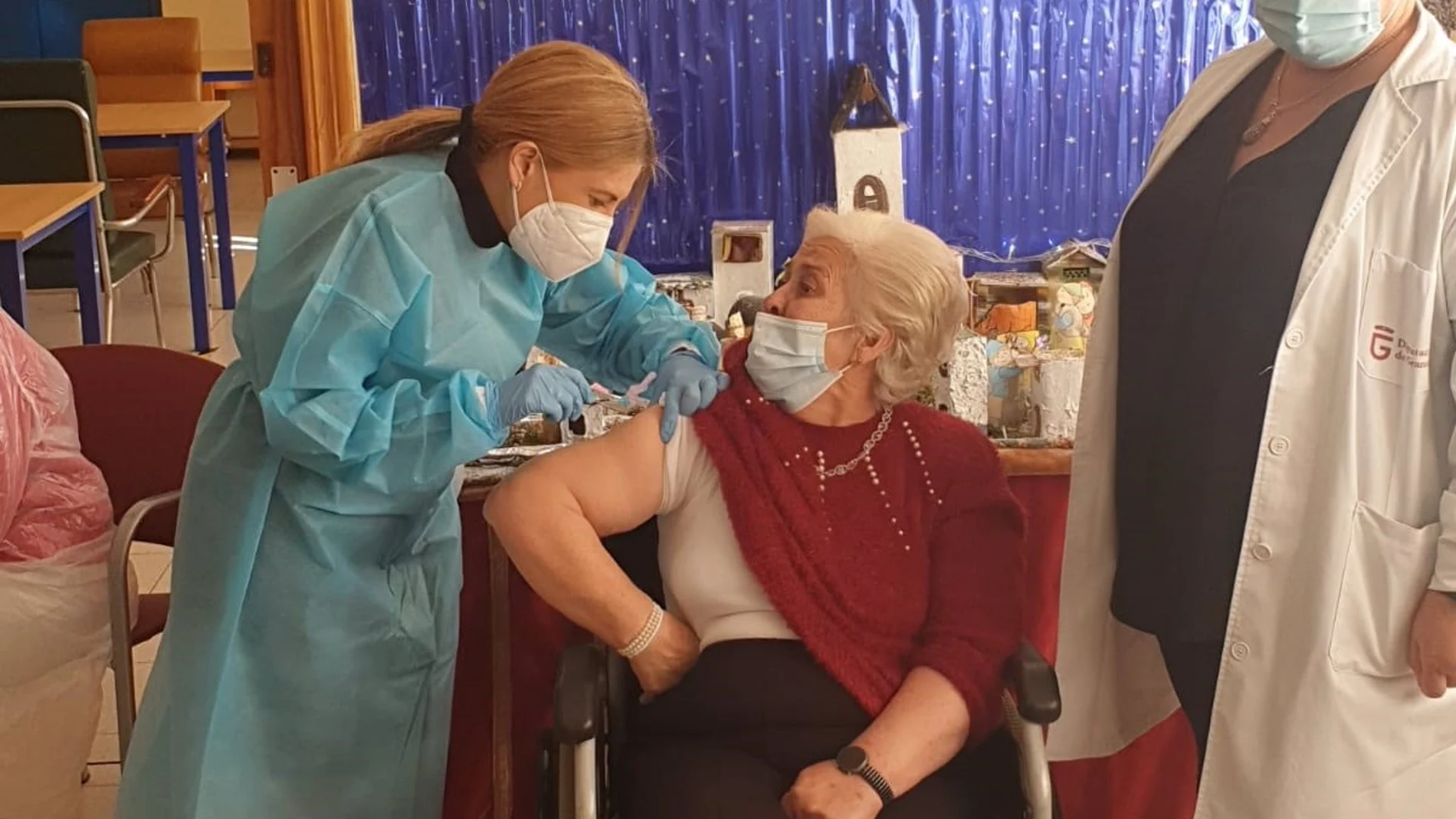 Vacunación en la residencia La Milagrosa, de Granada