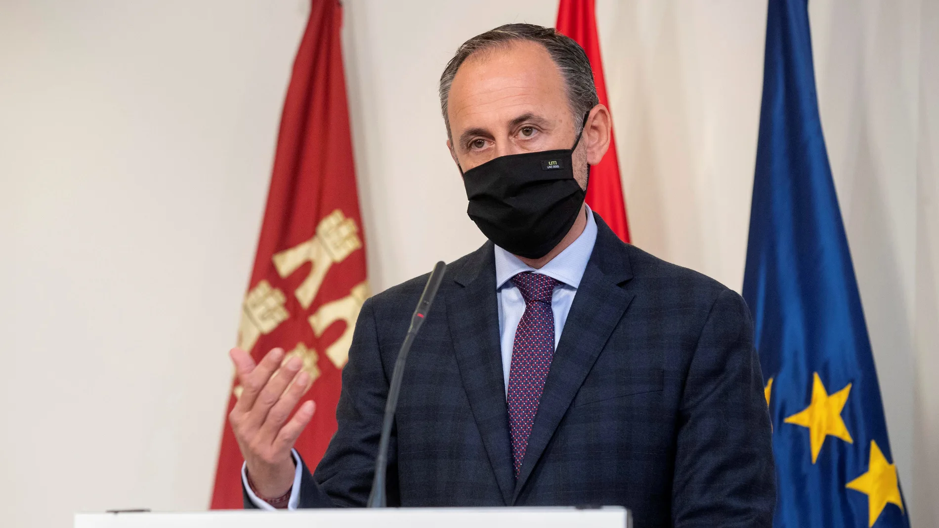 El consejero de Presidencia y Hacienda de la Comunidad de Murcia, Javier Celdrán