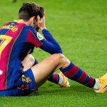 Trincao se lamenta tras fallar la ocasión que pudo dar la victoria al Barcelona