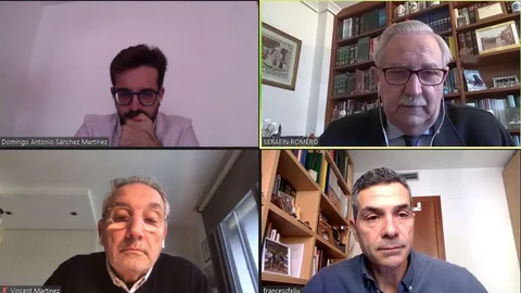De izquierda a derecha, arriba el Dr. Domingo Antonio Sánchez y el Dr. Serafín Romero. Abajo, Vicenç Martínez y el Dr. Francesc Feliú